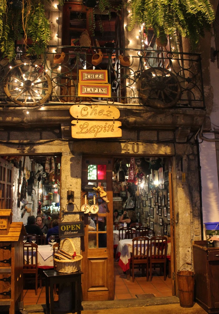 Exterior del Restaurante Chez Lapin comer en Oporto