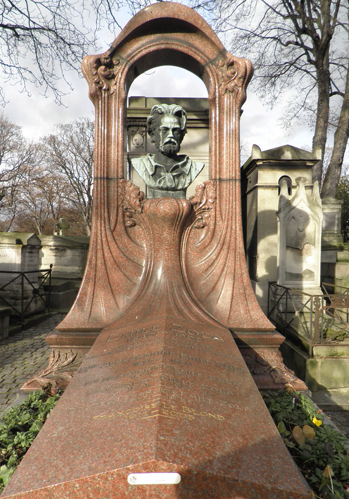 Tumba de Emile Zola en el Cementerio de Montmartre de París qué ver en Montmartre