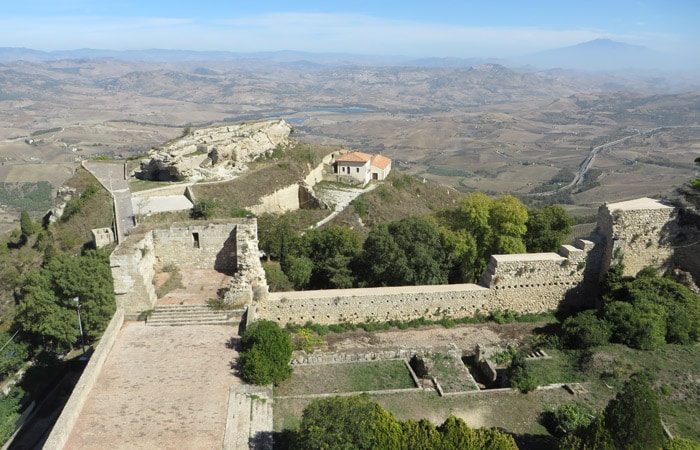 Vista desde el Castillo de Lombardía de Enna Sicilia