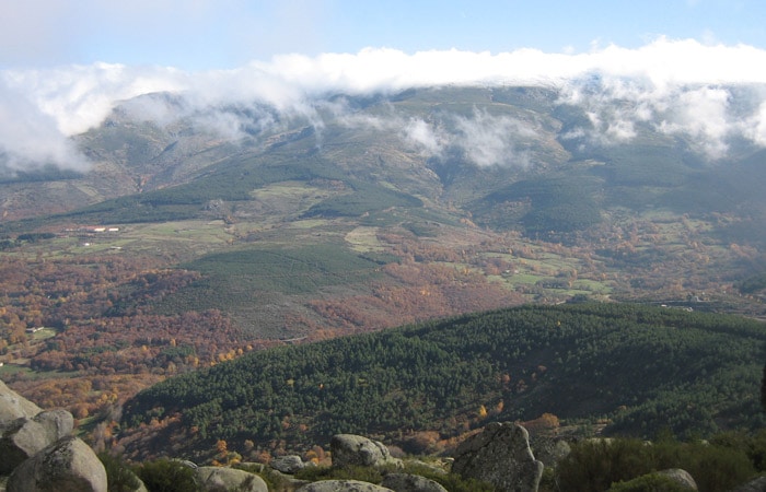 Vistas de la Sierra de Béjar desde la Peña Negra