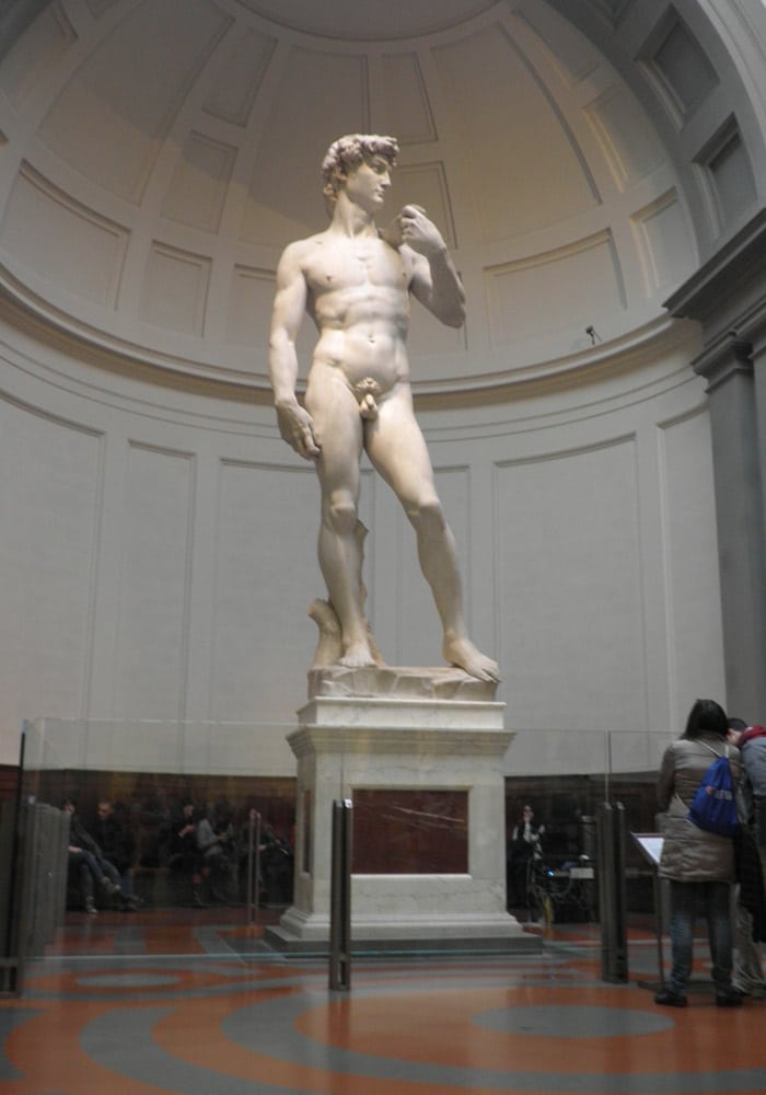 David de Miguel Ángel en la Academia museos de Florencia