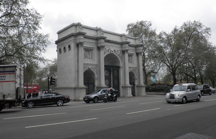 Marble Arch en Hyde Park tres días en Londres