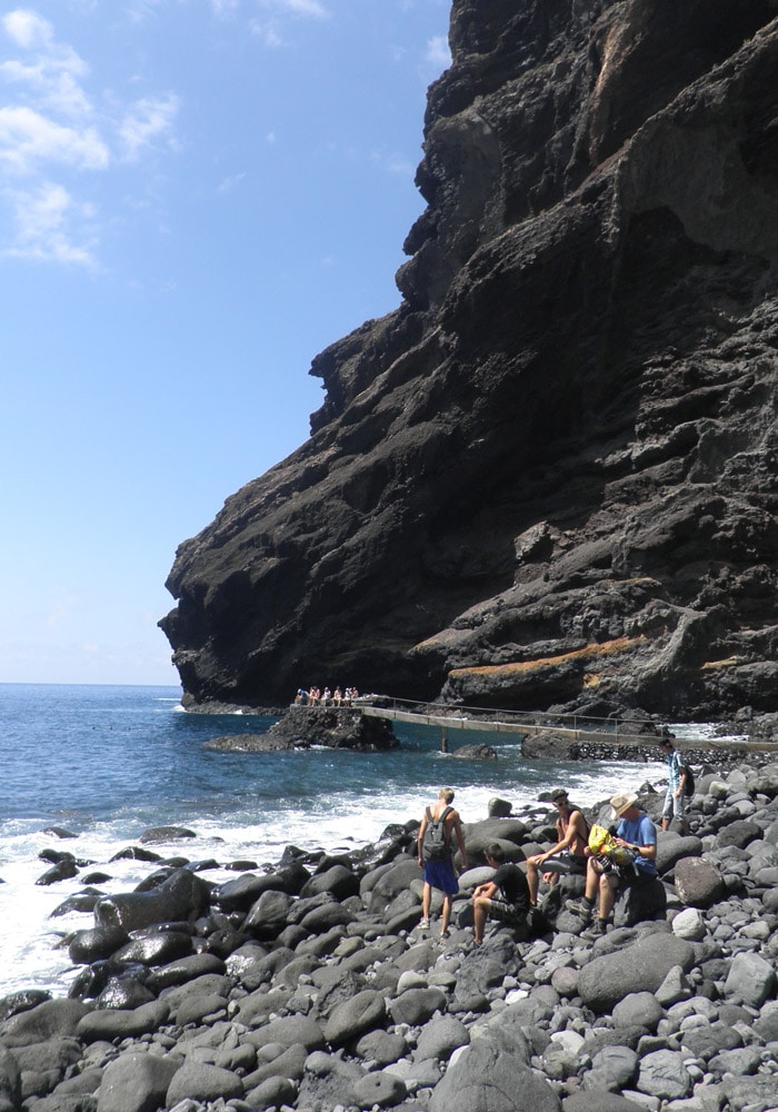 Playa de Masca y embarcadero al fondo Tenerife
