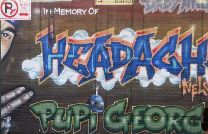 Grafiti de Pupi George en el Bronx contrastes de Nueva York