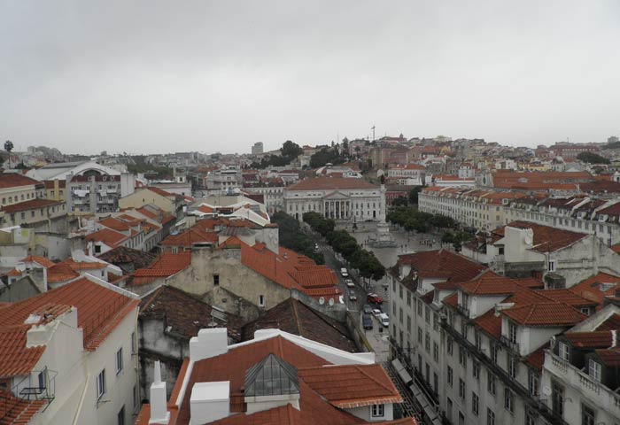 Rossio desde el Elevador de Santa Justa miradores de Lisboa