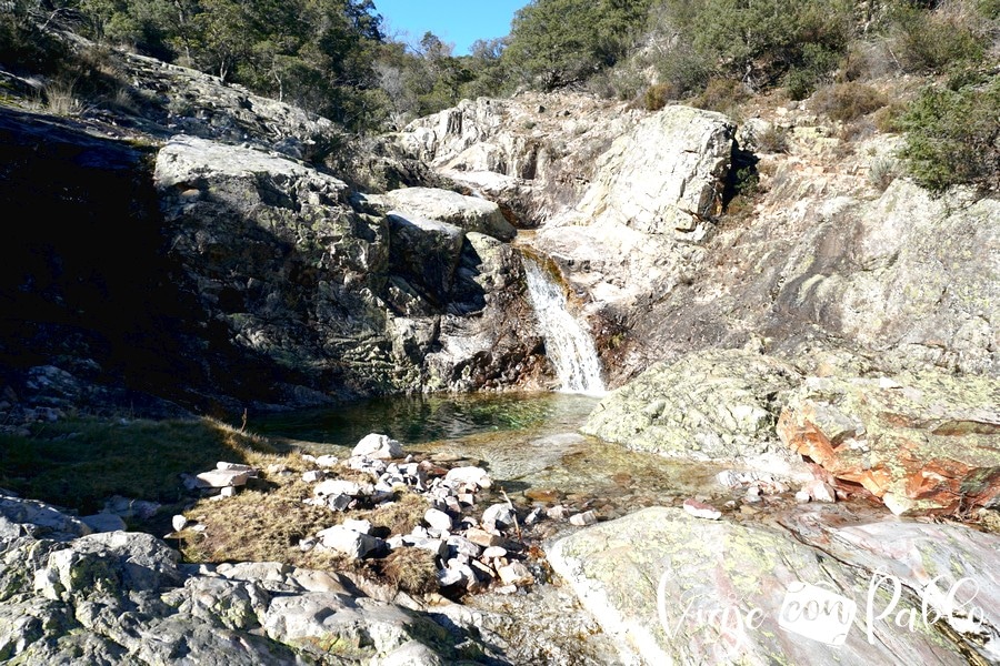 Poza de la parte ante de la cascada del Chorro de Las Batuecas