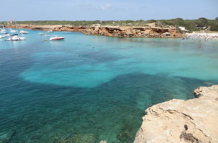 Vista de Cala Saona Playas de Formentera