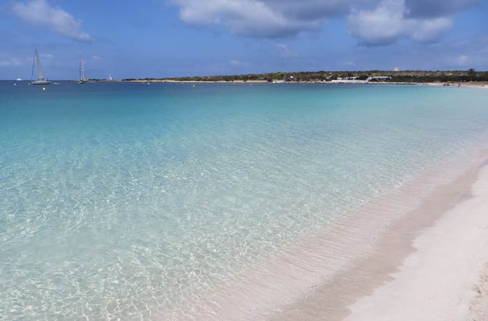 Playa de S'Alga en la isla de Espalmador Playas de Formentera