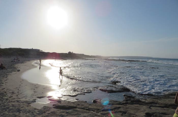 Ses Platjetes al atardecer Playas de Formentera