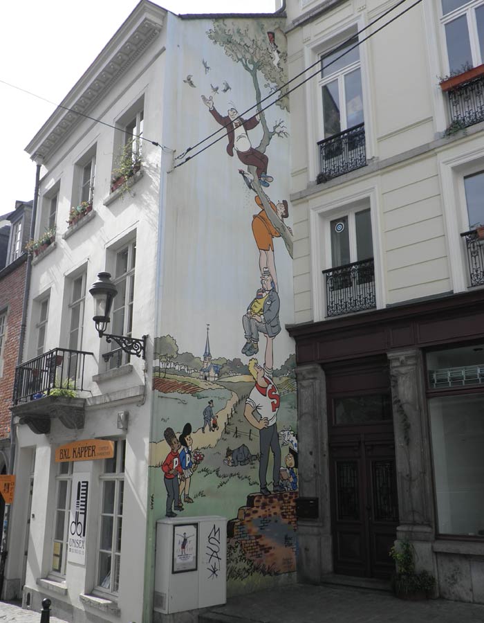 Uno de los murales de la ruta del cómic Bruselas en dos días