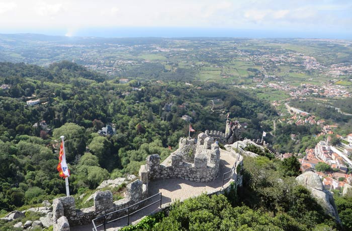 Vista del Castelo dos Mouros desde la Torre Real qué ver en Sintra