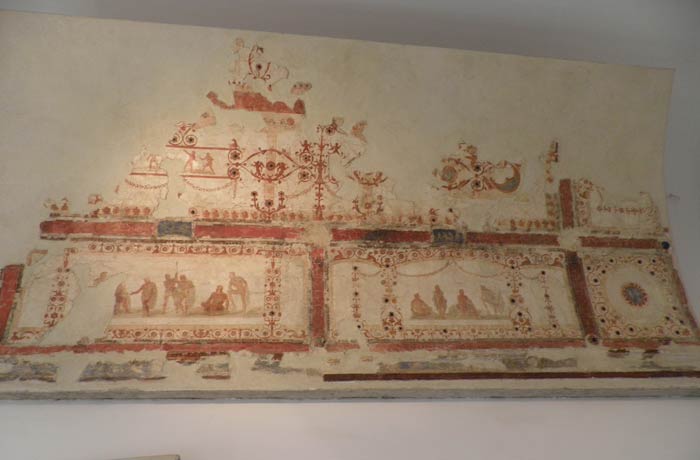 Decoraciones pintadas en el Museo Palatino Coliseo y Foro Romano