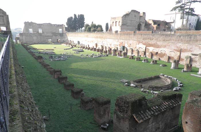 Hipódromo de Domiciano en el Palatino Coliseo y Foro Romano