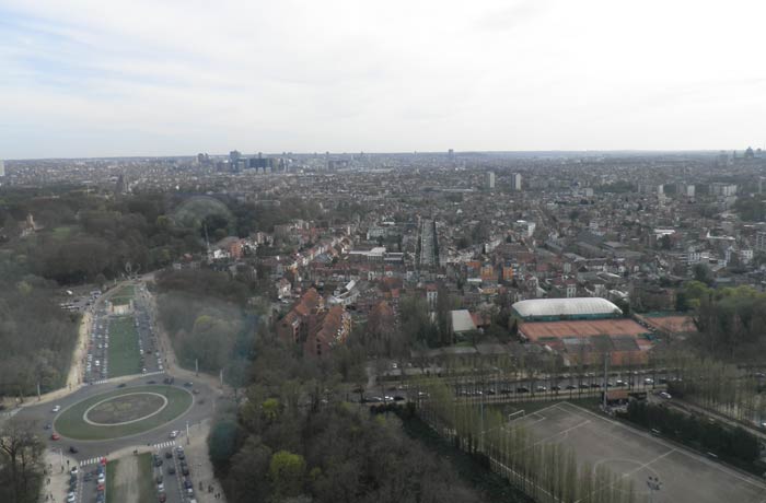 Vista de Bruselas desde el Atomium