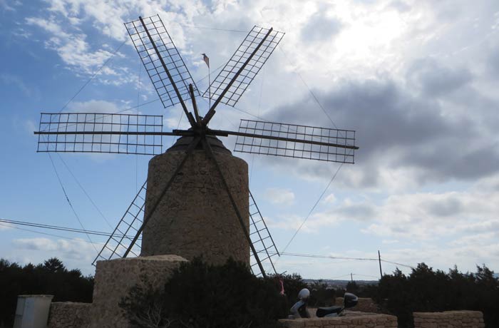 Uno de los molinos de viento de Formentera