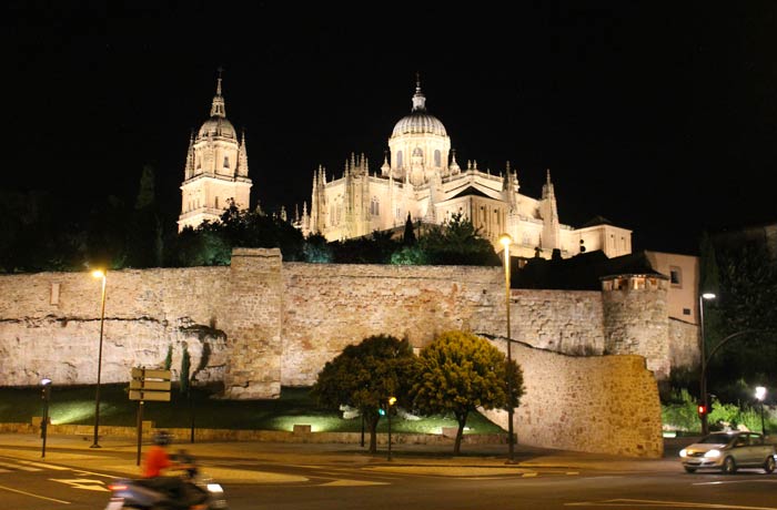 Muralla y Catedral de Salamanca desde el paseo del Rector Esperabé vistas de Salamanca