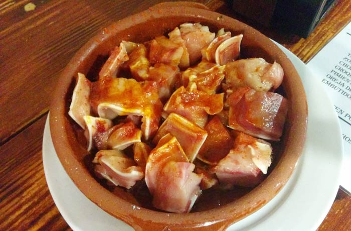 Oreja de cerdo de O Refuxio D'Anton comer en Baiona