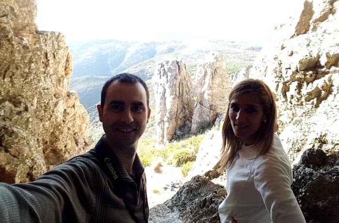 Selfi dentro de la Cueva de la Mora