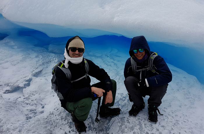 En la caminata sobre el hielo del Perito Moreno Argentina por libre