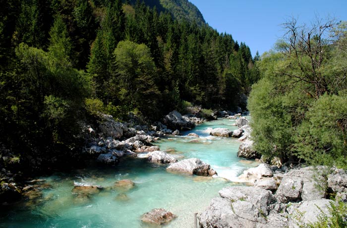 Río Soča ruta por Eslovenia