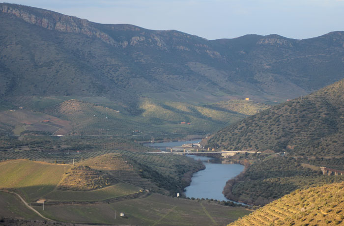 La desembocadura del Águeda en el Duero, desde el Alto da Sapinha