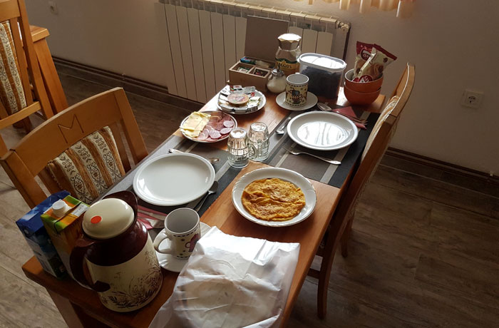 Nuestro desayuno en Guesthouse Nikolina