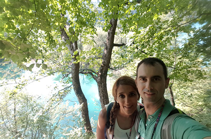 Selfie en los lagos de Plitvice