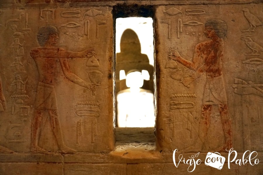Detalle de la tumba de Ti en Saqqara